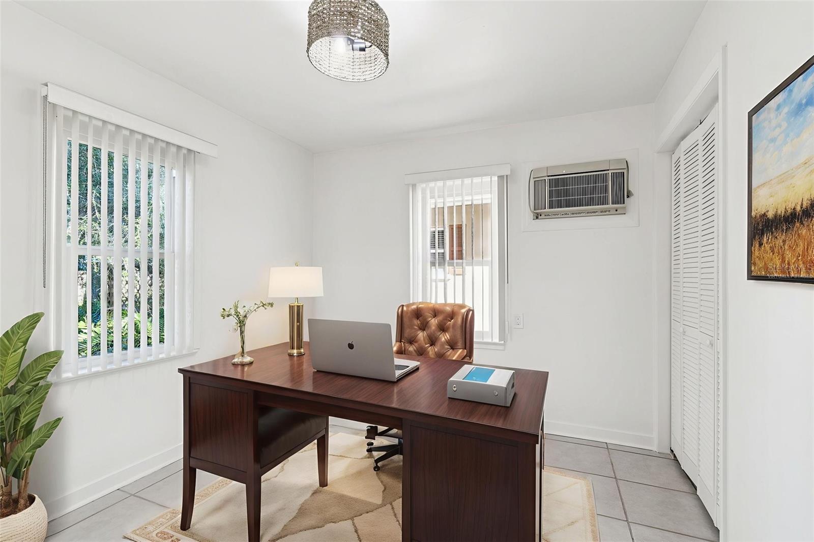 Virtually staged 3rd Bedroom used as office