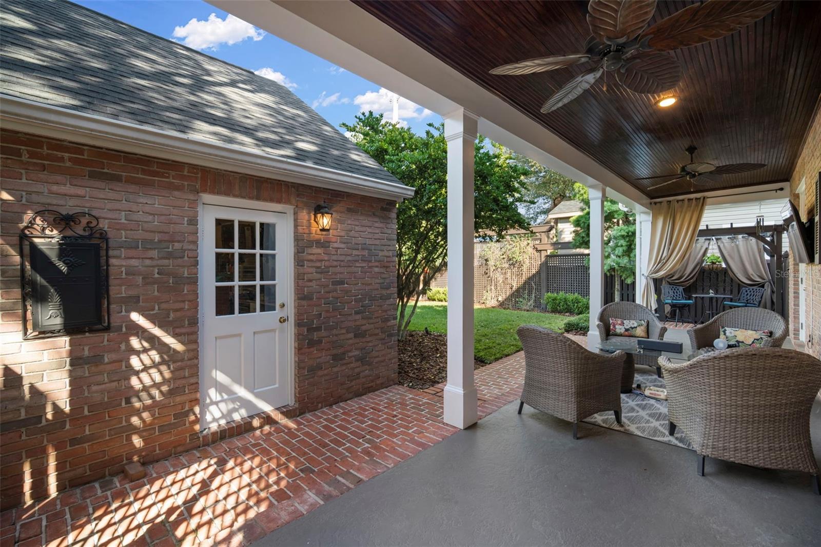 Entry to detached 2 car garage