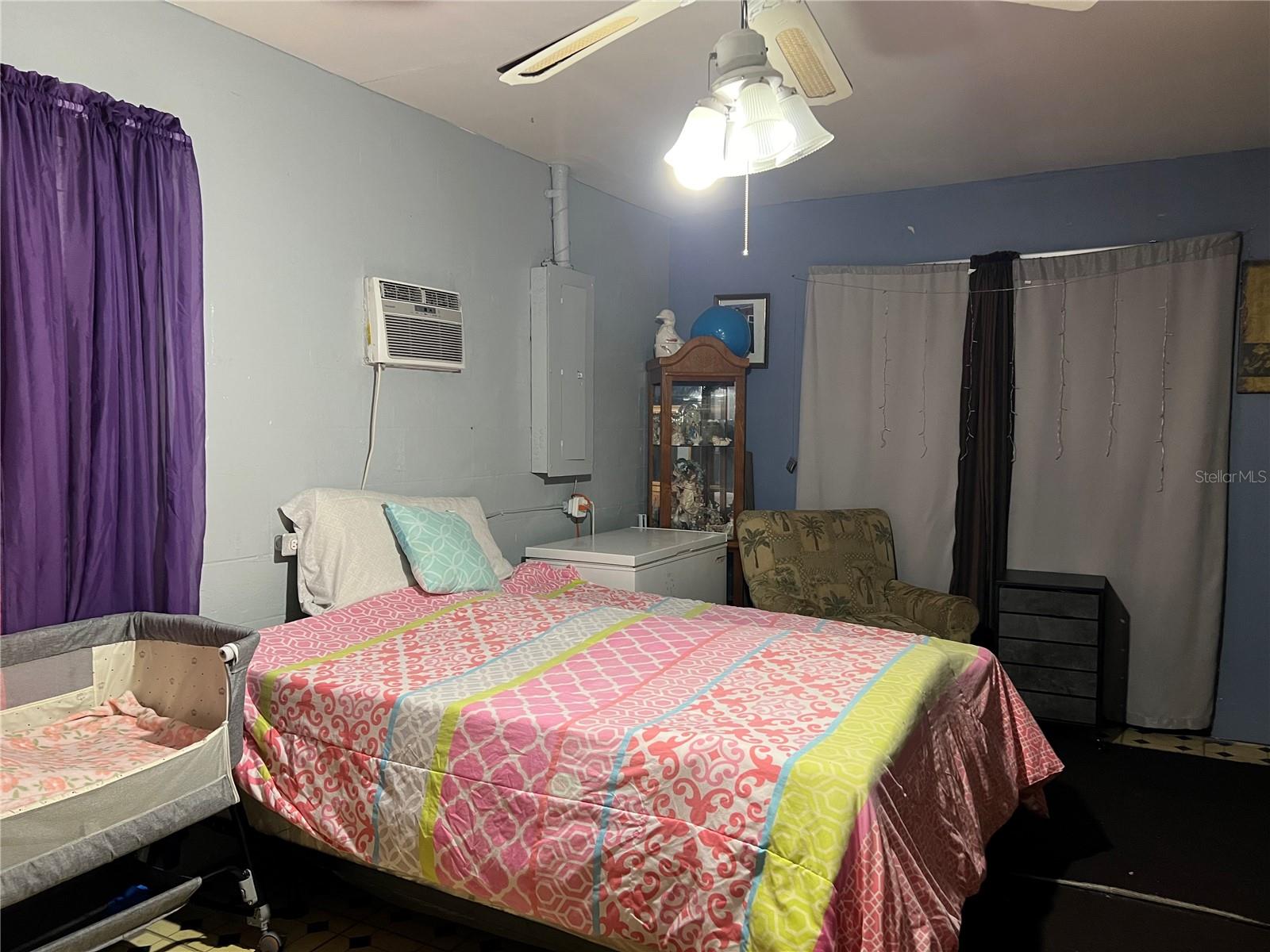 Additional room in the converted garage.