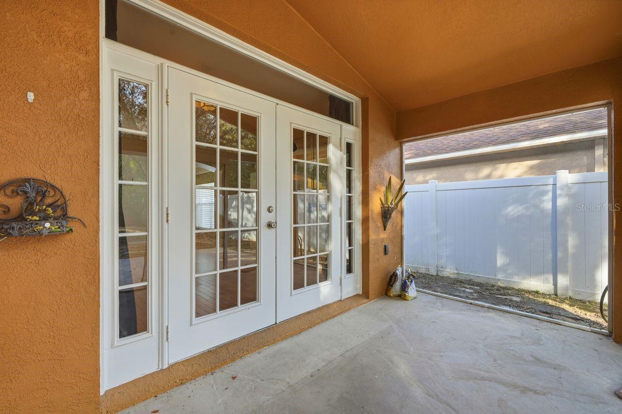 French doors off LR to Lanai