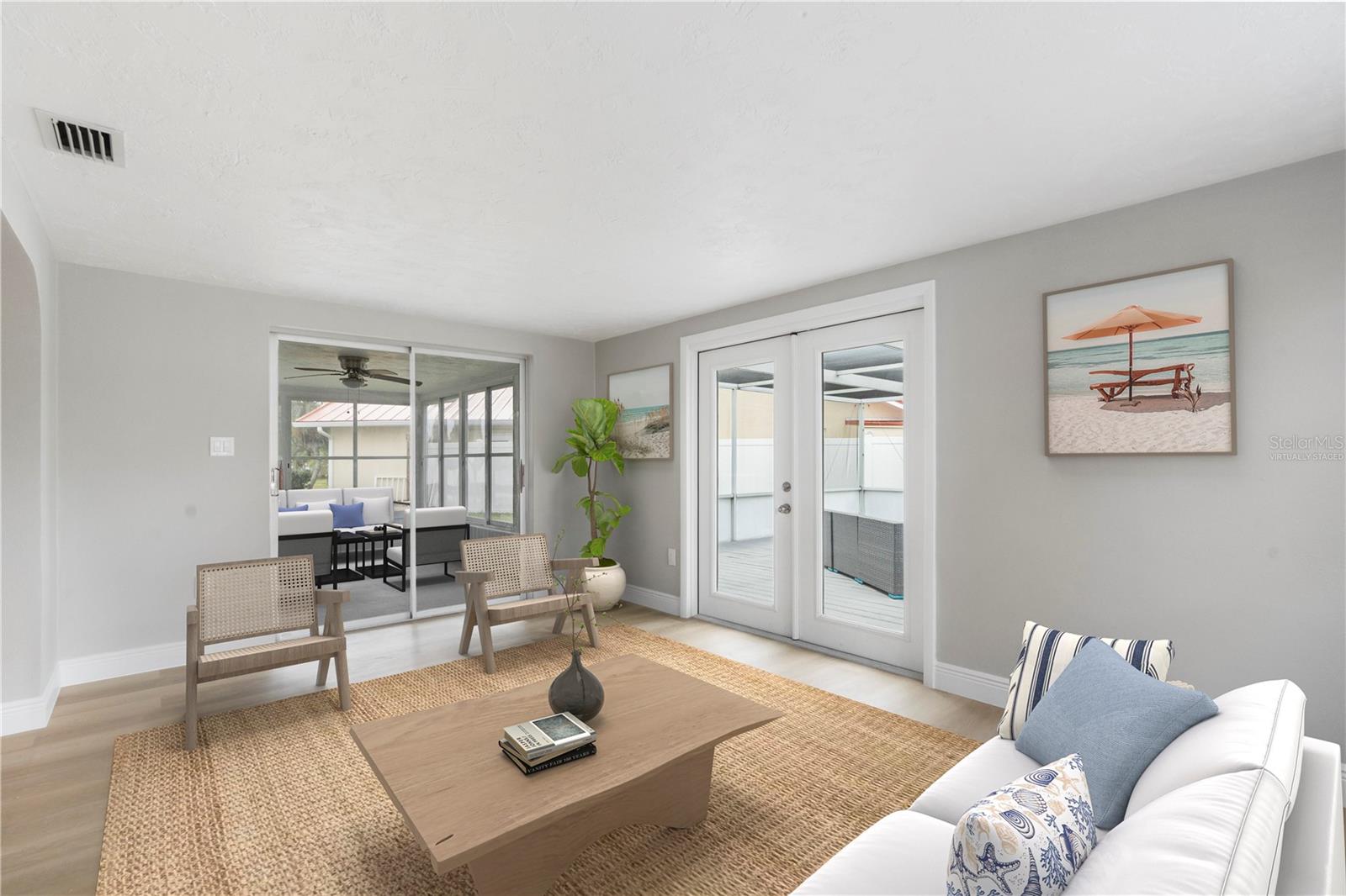 Family Room or Office Virtually staged furnishings