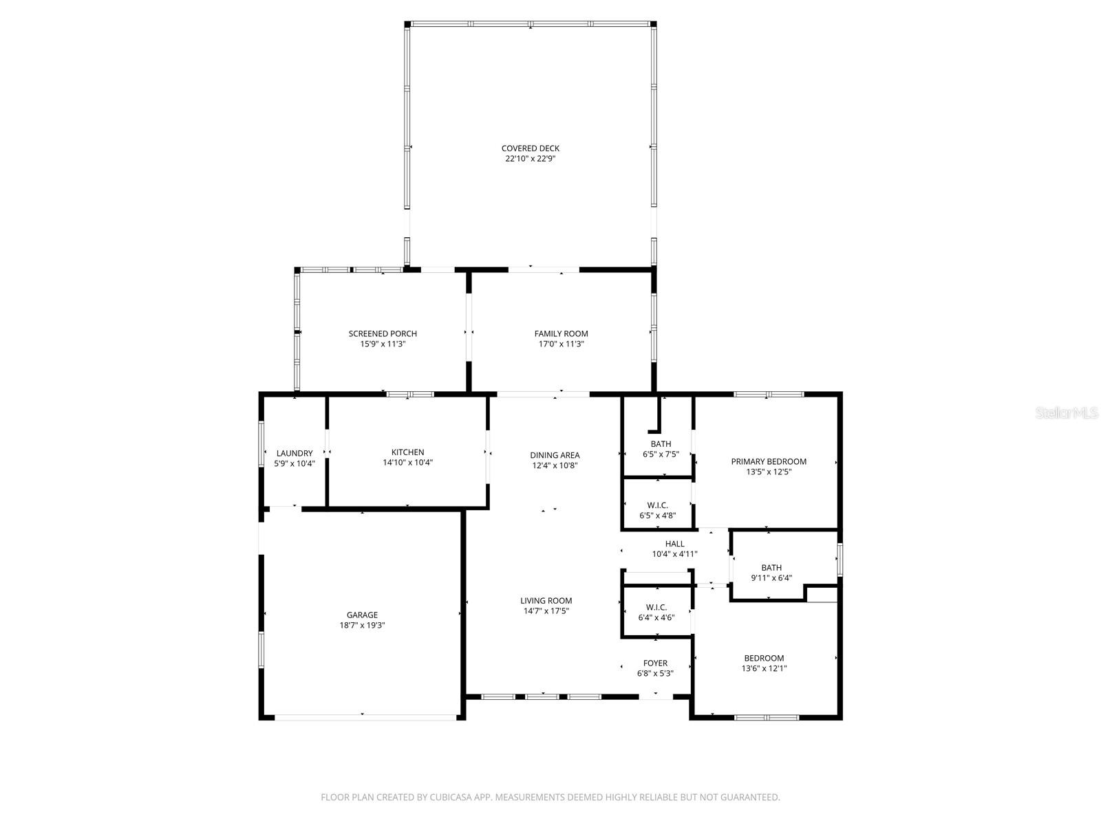 Floor Plan w Computer Generated Dimensions