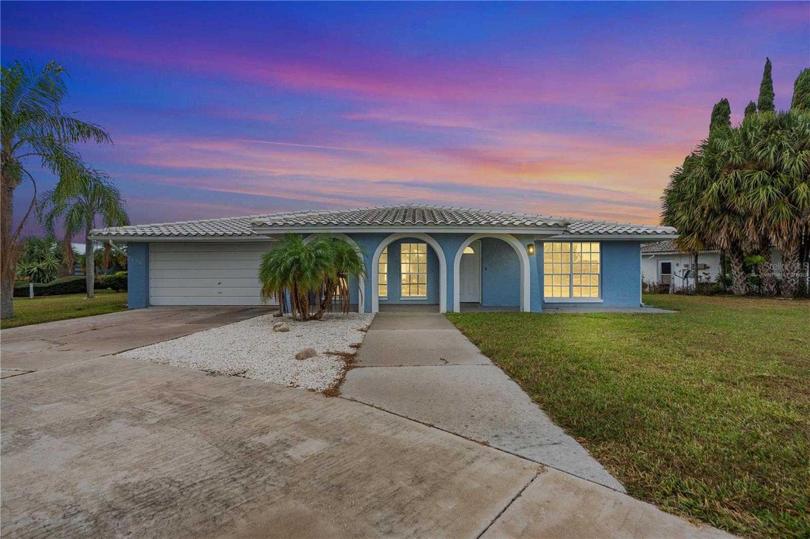 Front of Home Virtually staged sky