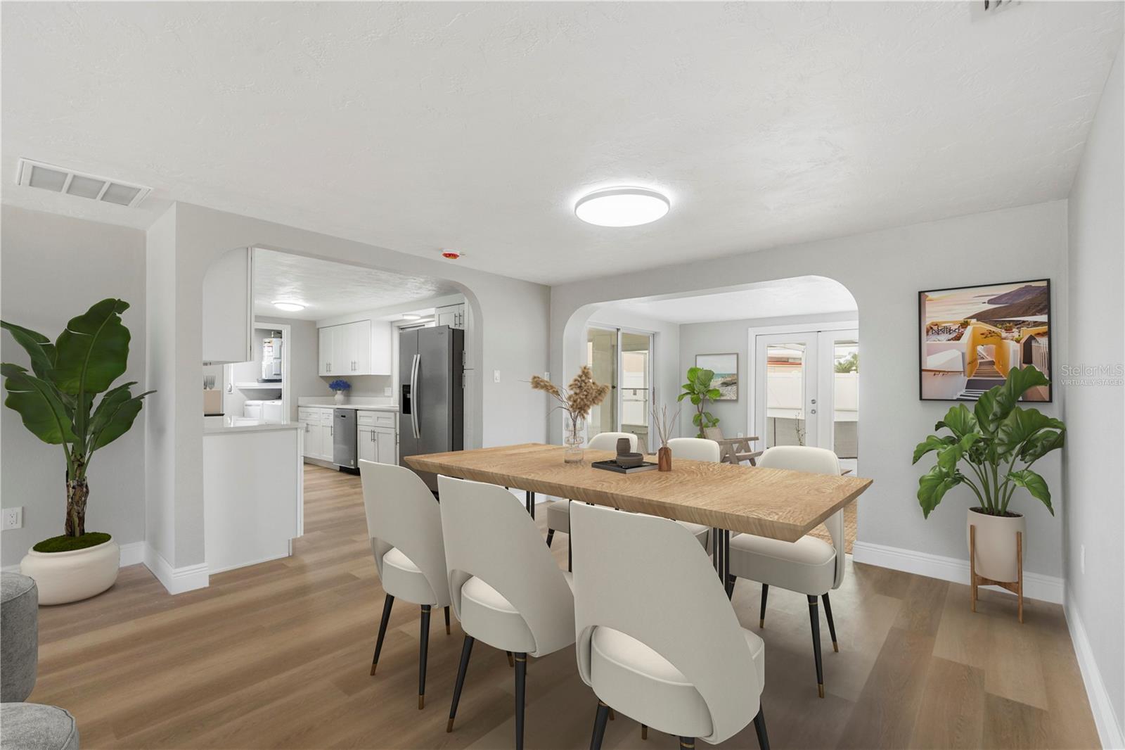 Dining Area Virtually staged furnishings