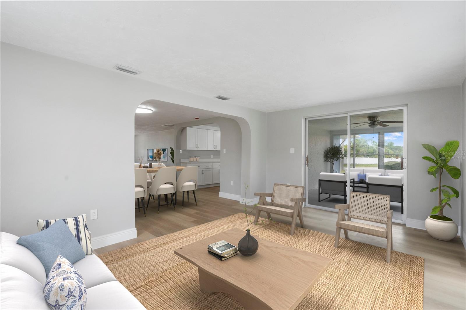 Family Room or Office Virtually staged furnishings