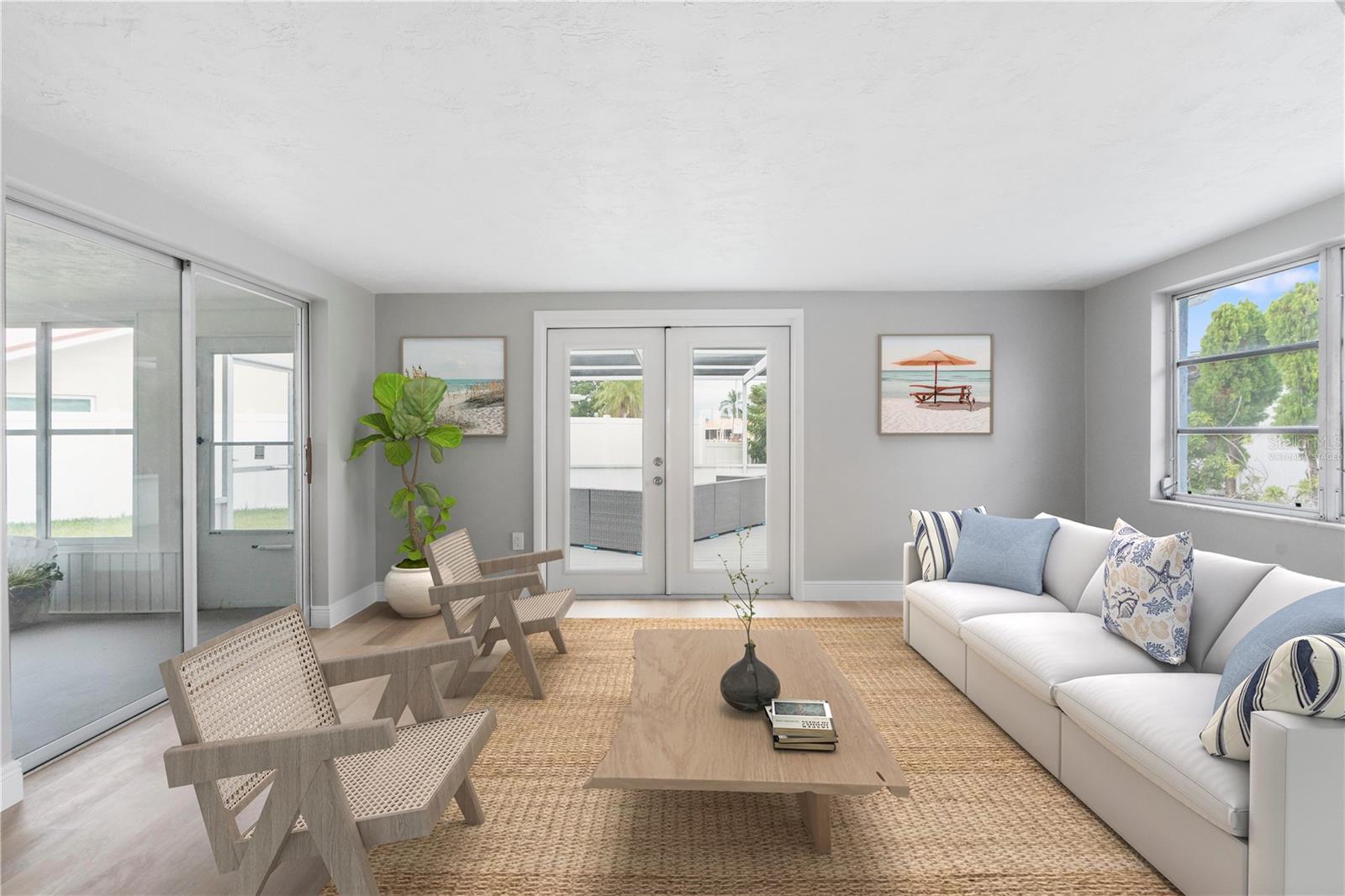 Family Room or Office Virtually staged furnishings