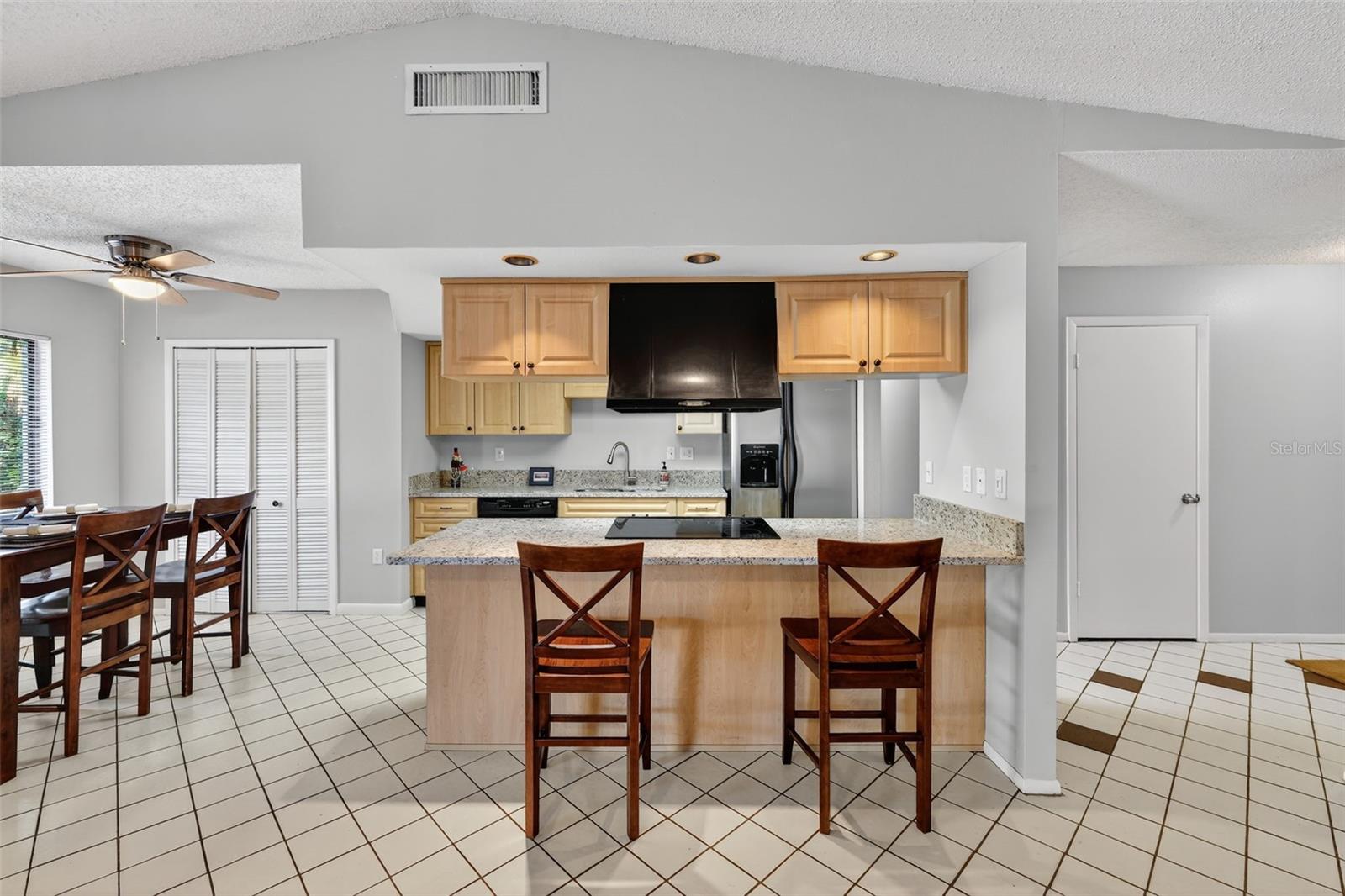 view of dining room and kitchen