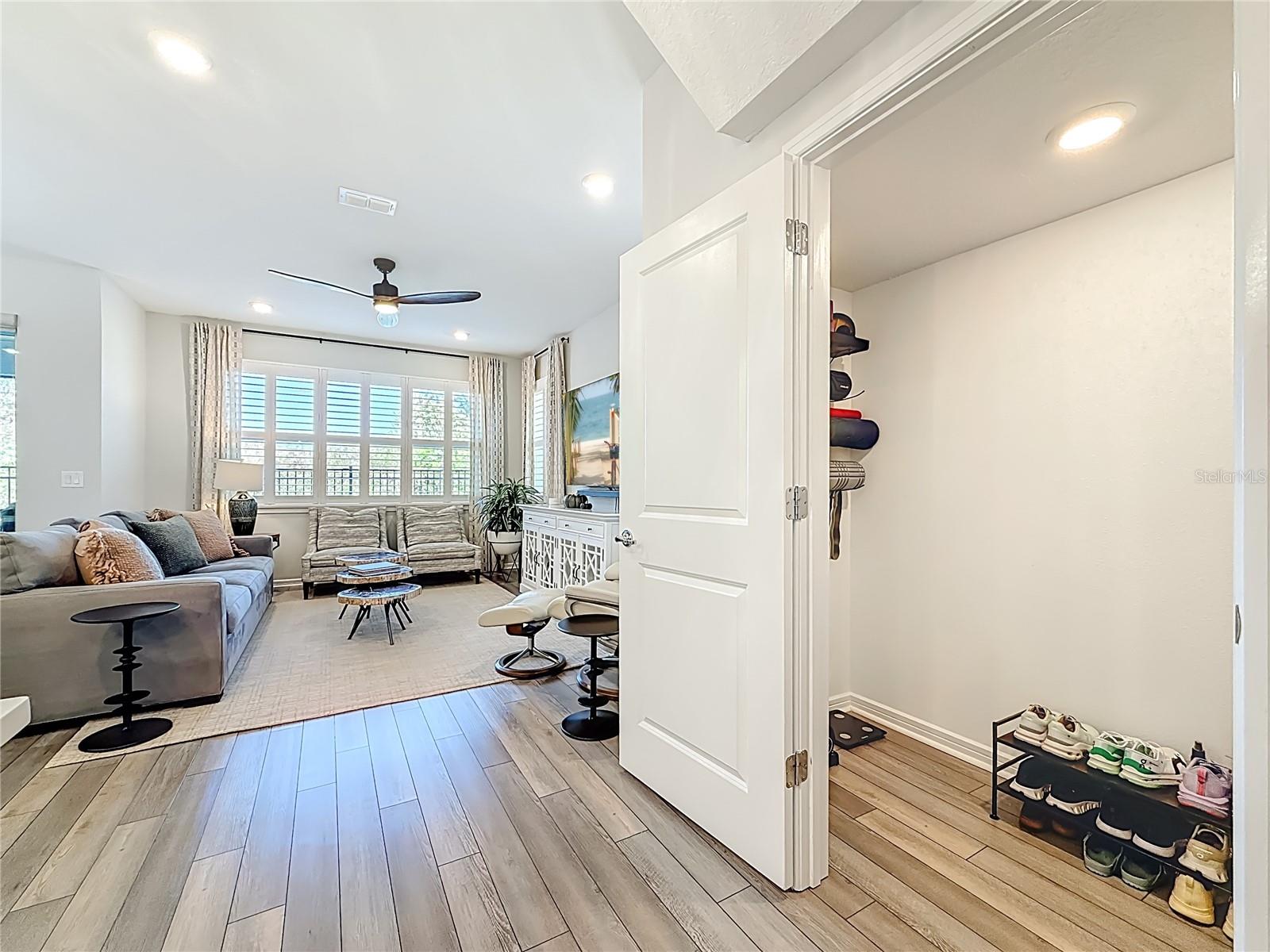 Under-stair storage closet - Living Room