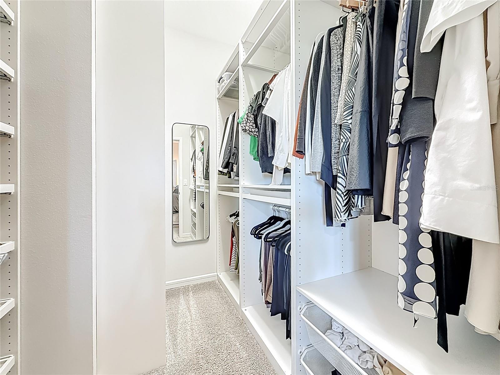 Walk-in Closet 2 - HERS with pull out shelves and slide out bins