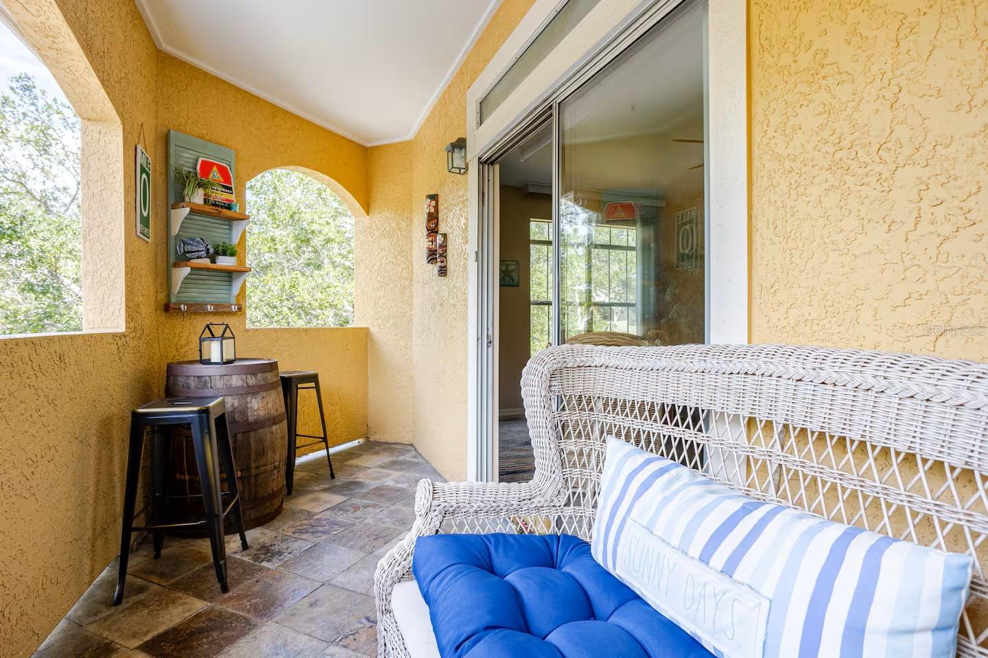 Quiet covered perch for those relaxing evenings