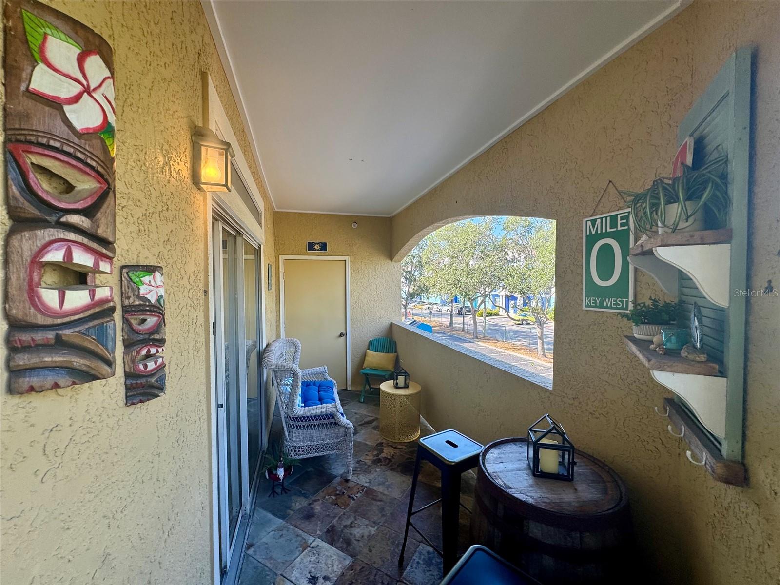 Private second floor covered porch