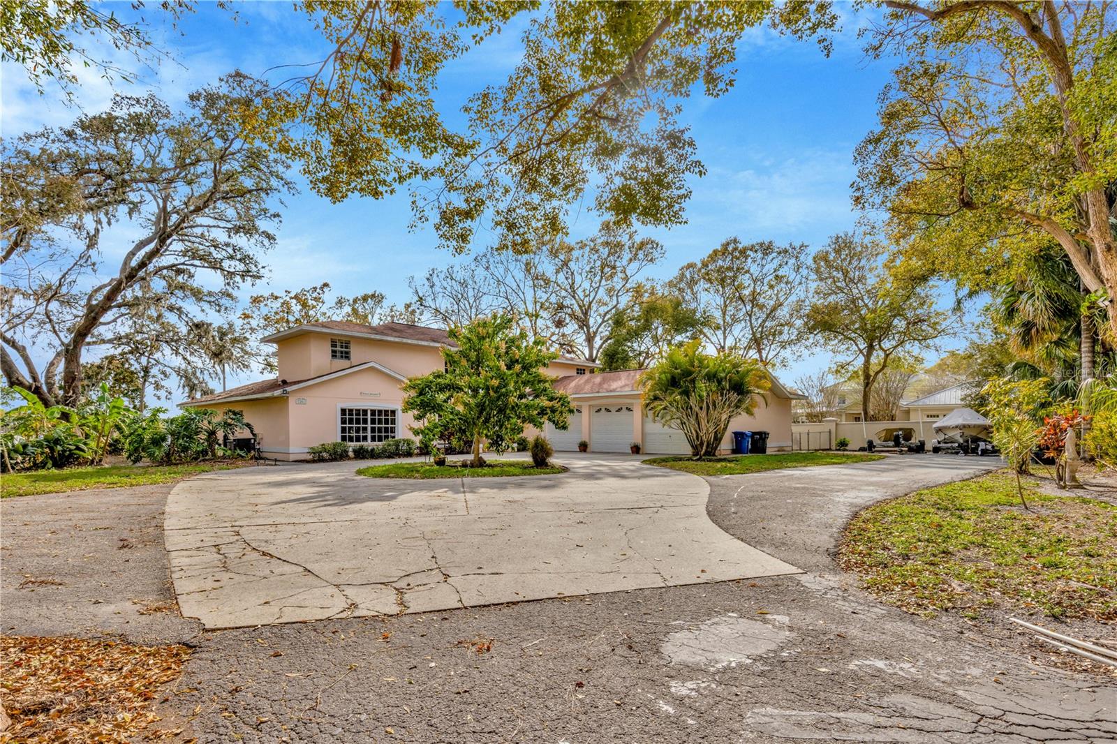 There is extensive parking for a boat or camper as well as guests for a large gathering.