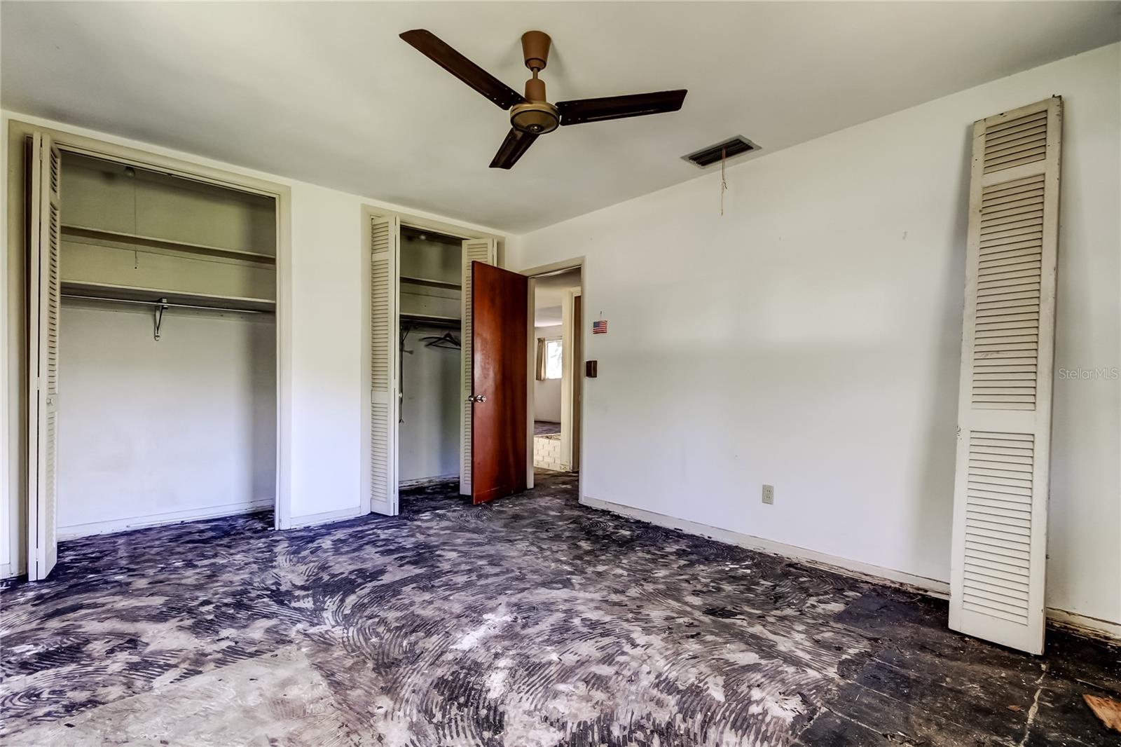 Primary Bedroom.. it is Quite Large! Plus 8' Closets.. & You Can/Should Salvage the Closet Doors!