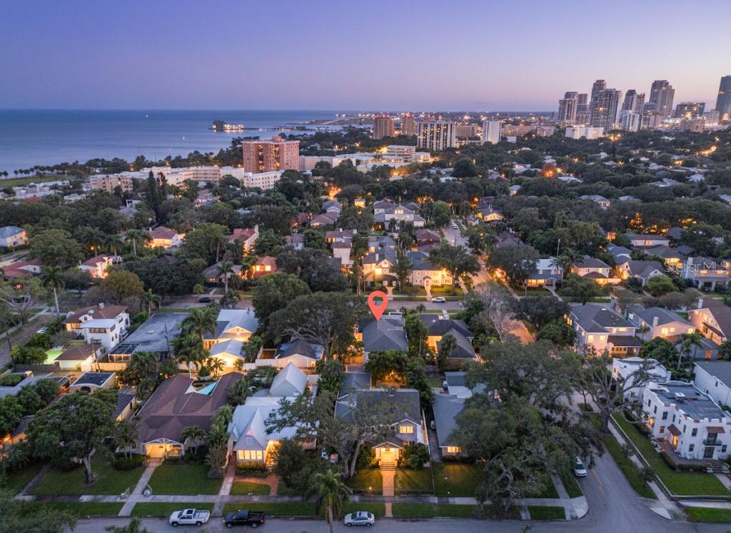 Steps to Beach Drive, downtown St Pete and Waterfront parks