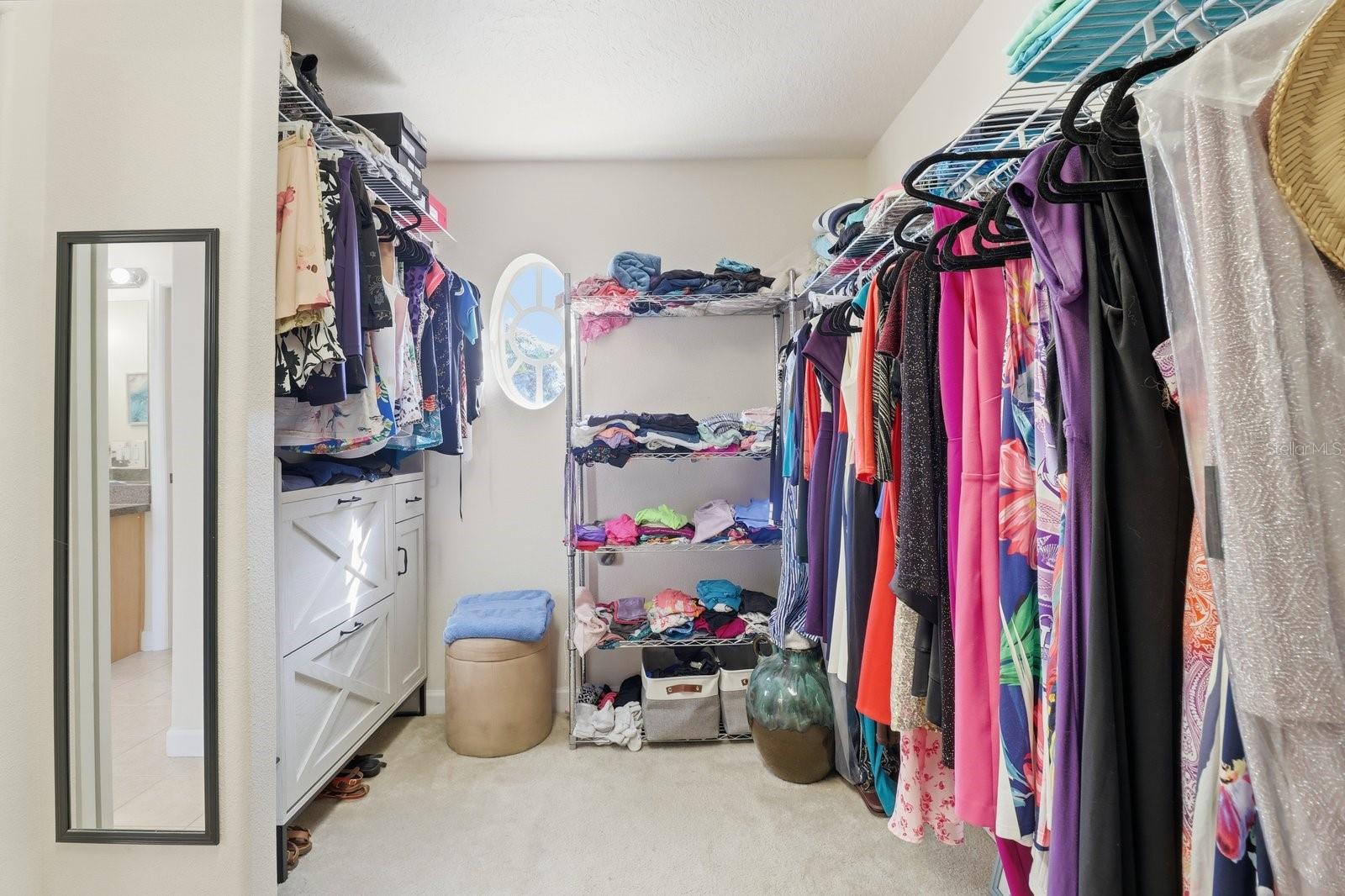 Primary walk in closet