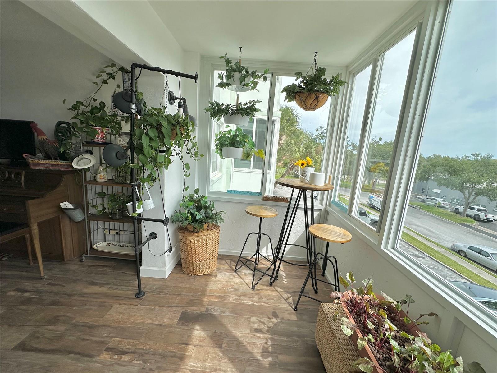 North end of sunroom.