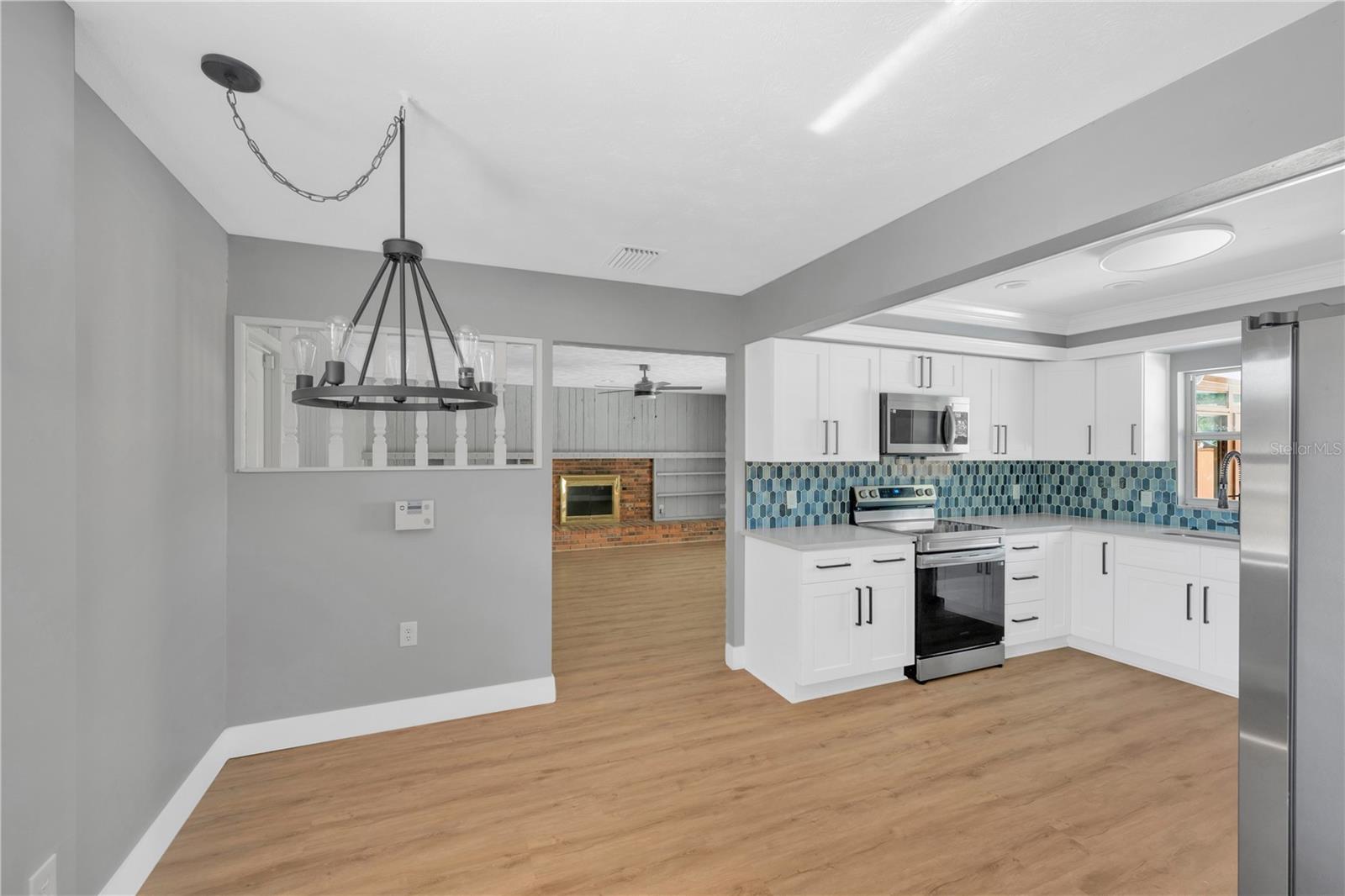 Dining room and kitchen view