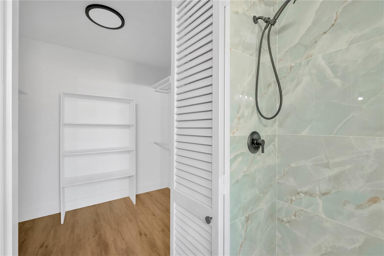 Primary bedroom closet view