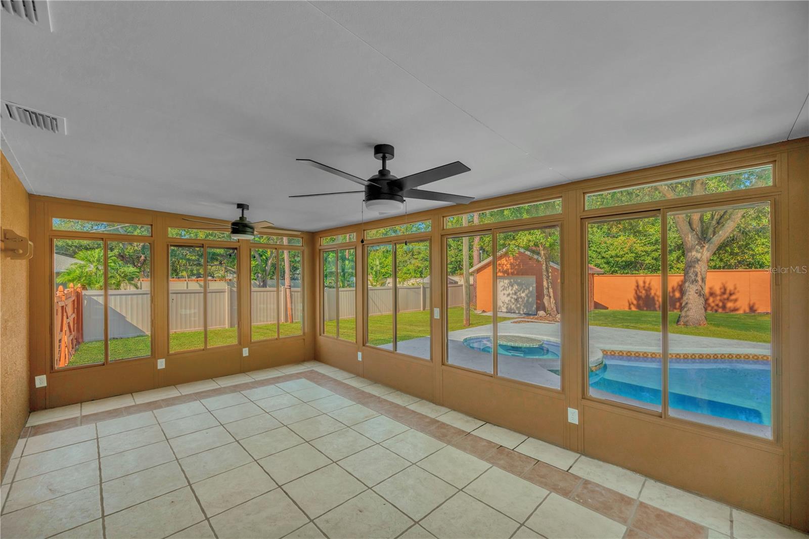 Enclosed porch with heat and air