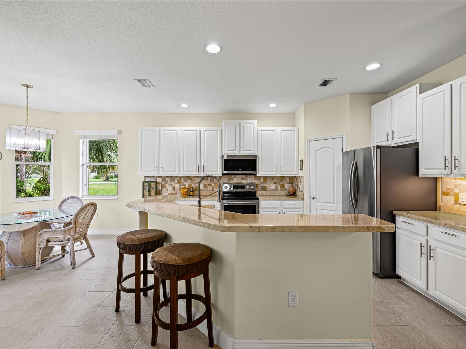 Kitchen Island with Stools