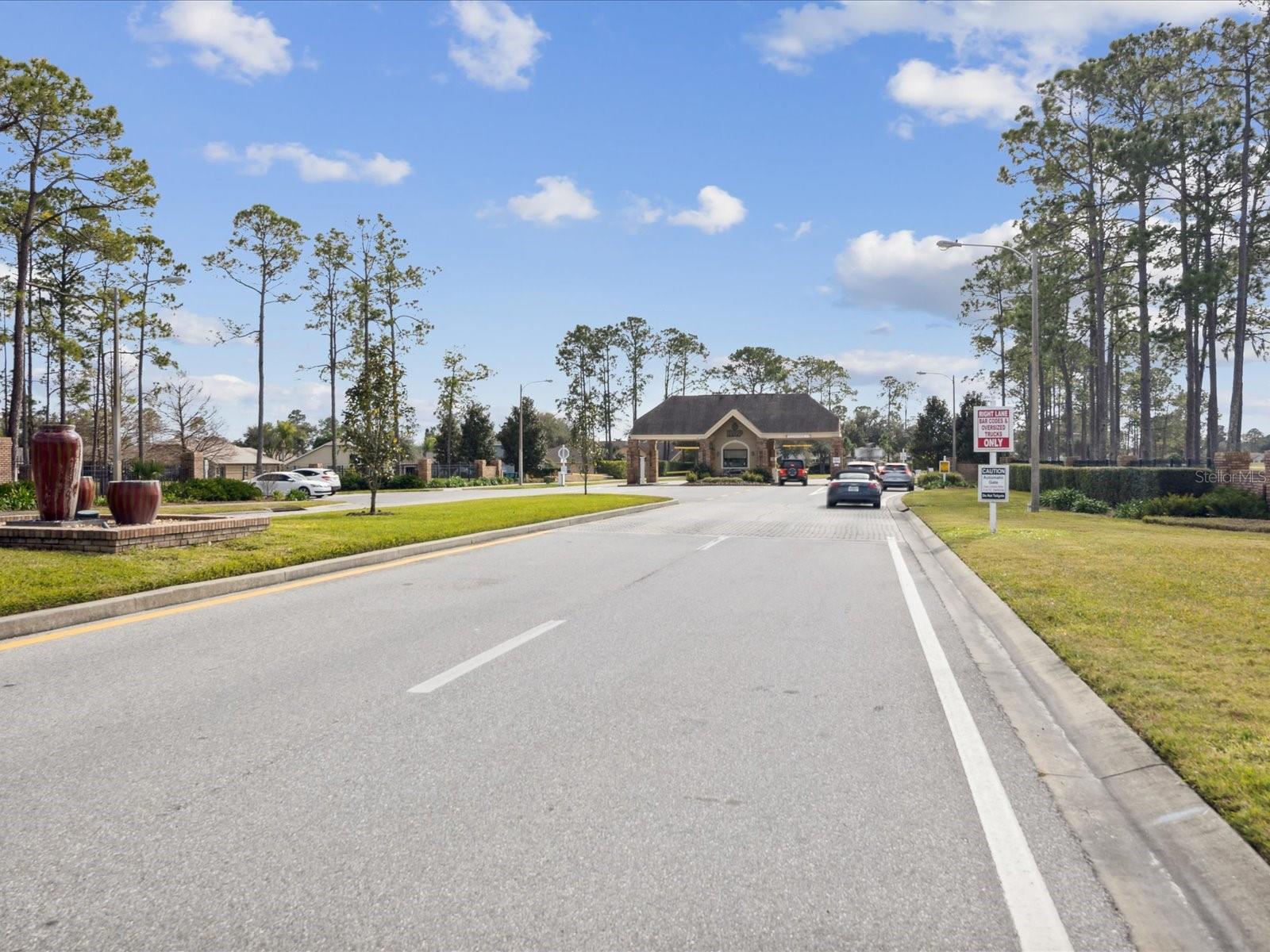 Drive into Gated Community