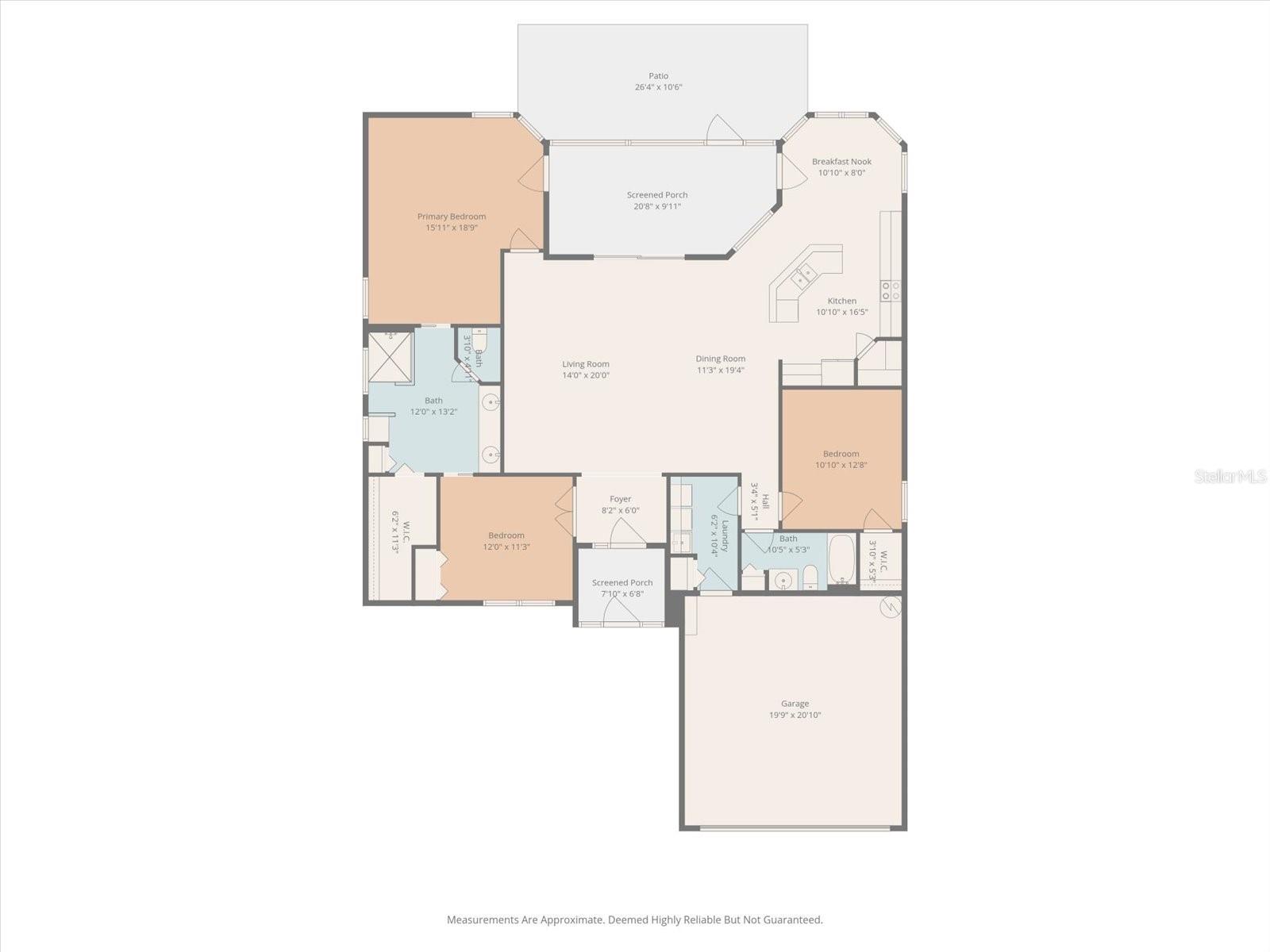 Floor plan with approx. dimensions