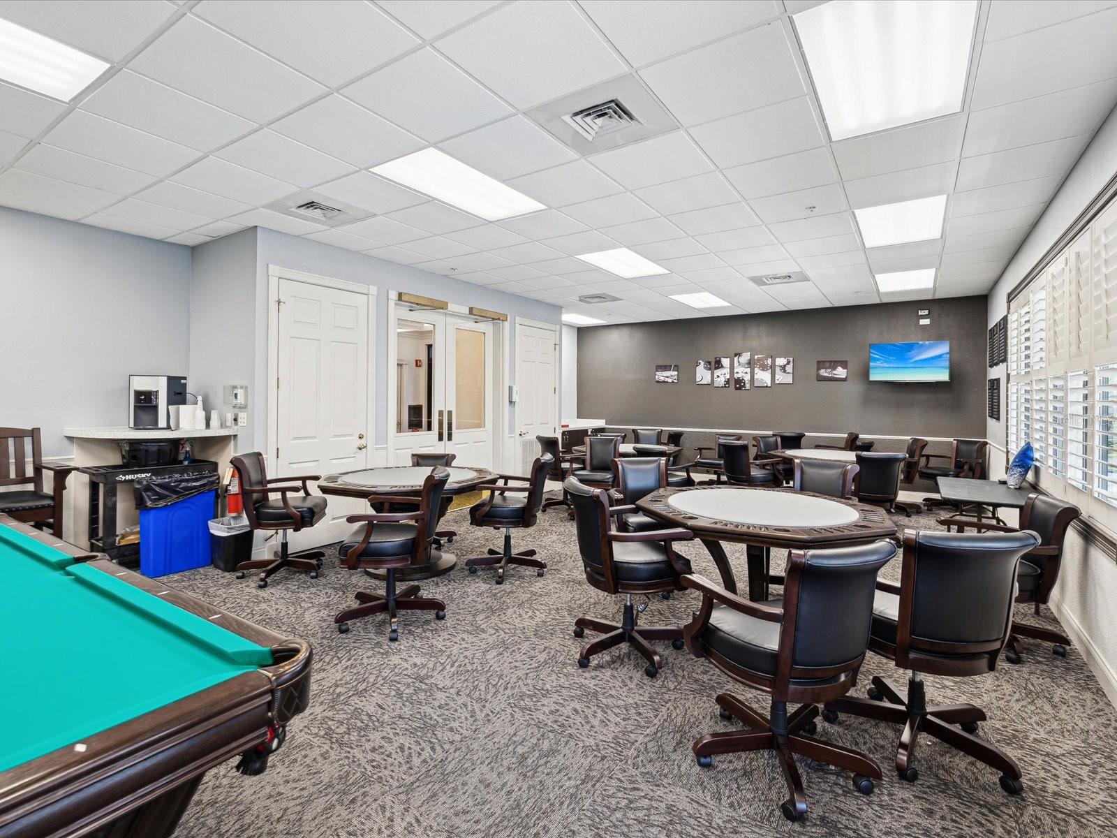 Pool tables and Card tables