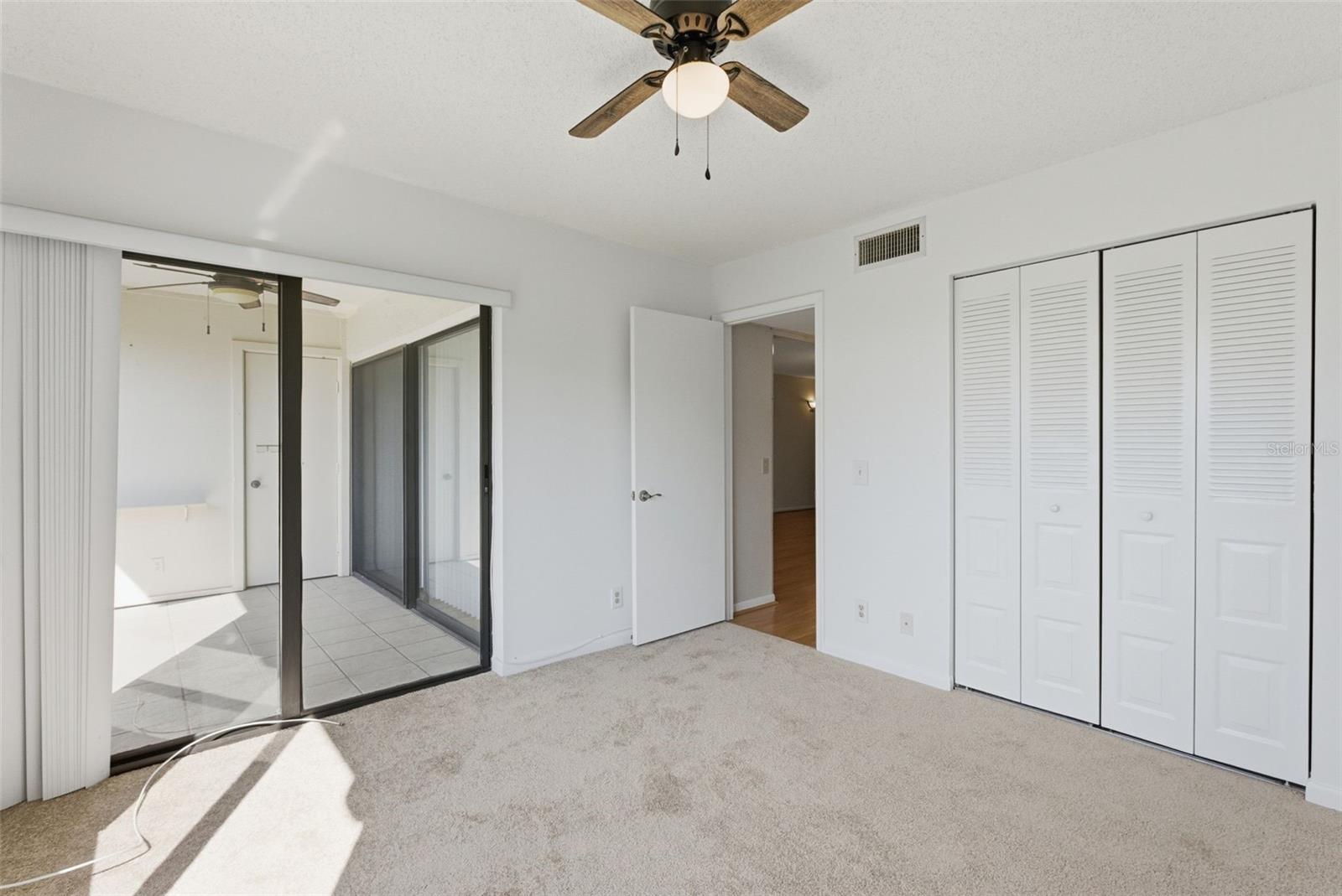 Balcony access through sliders