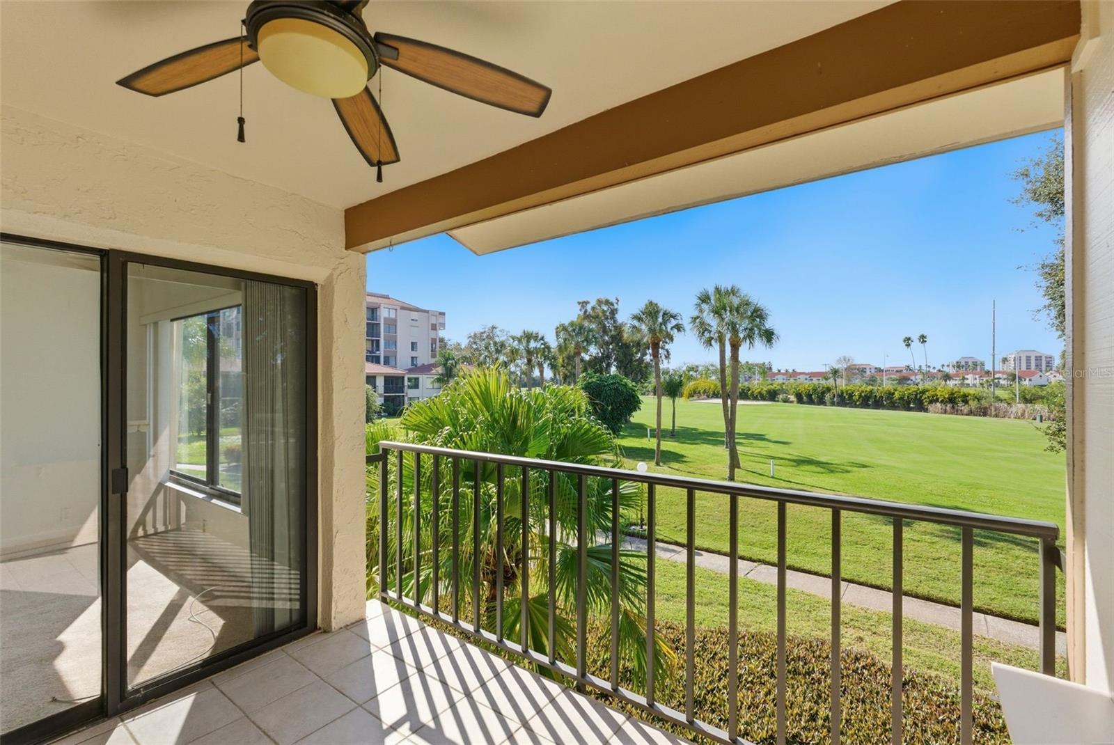 Expansive golf course views