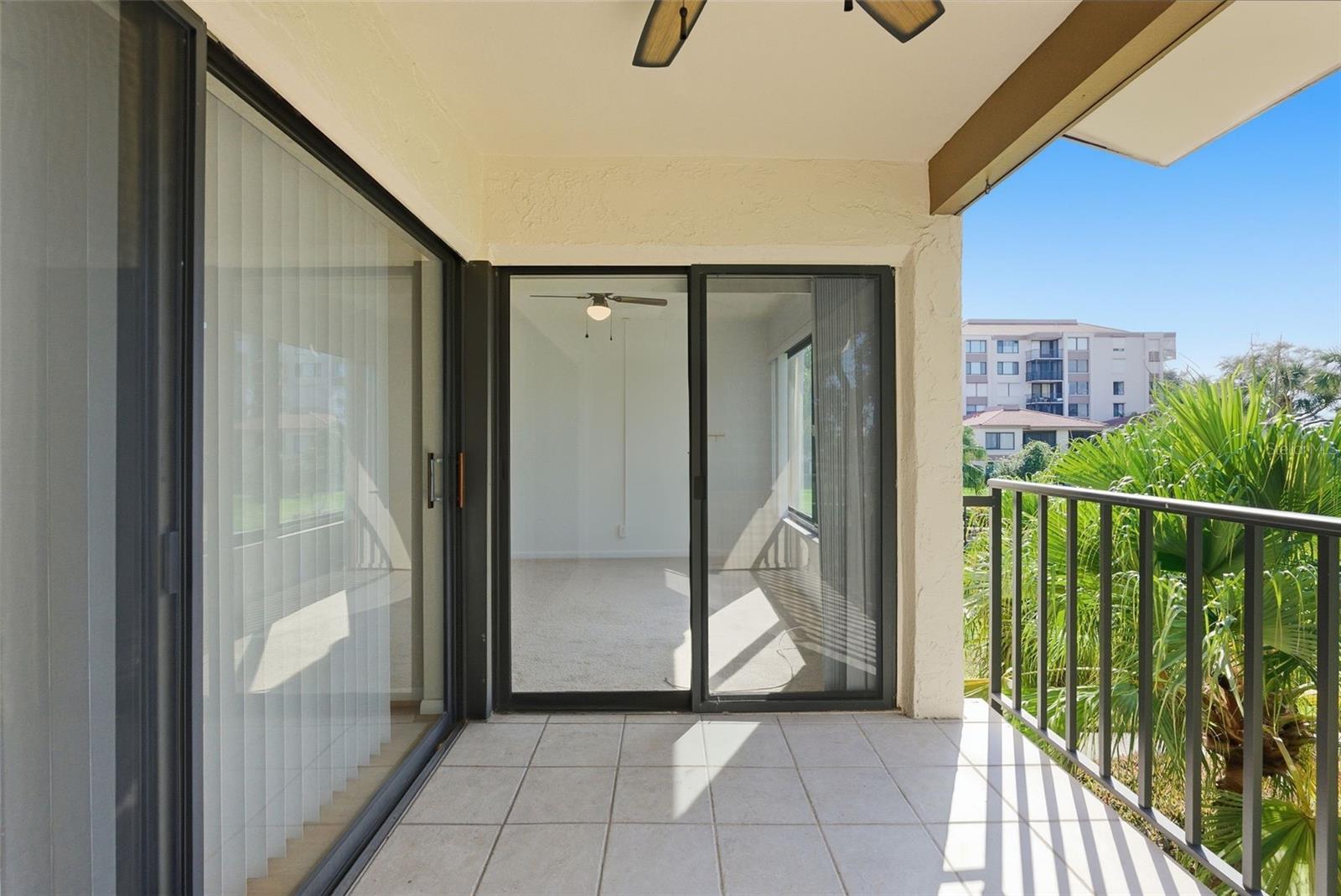 Balcony with dual access