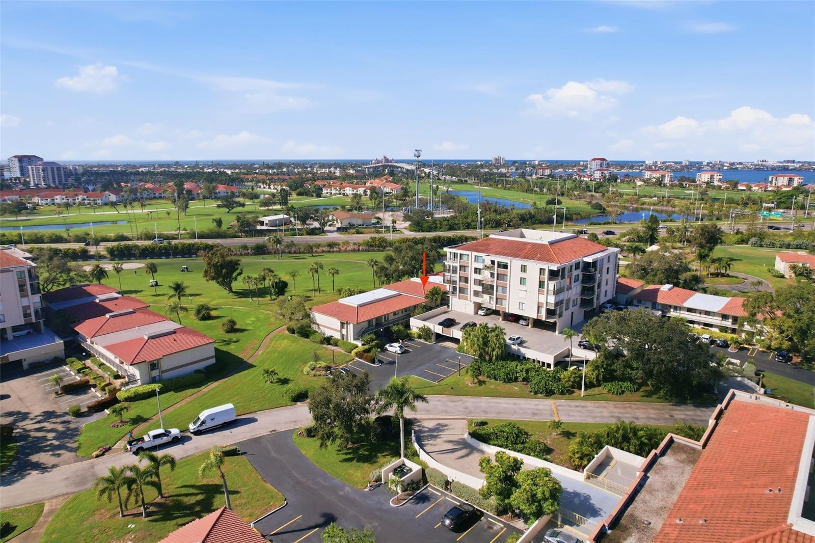 Aerial location of villa