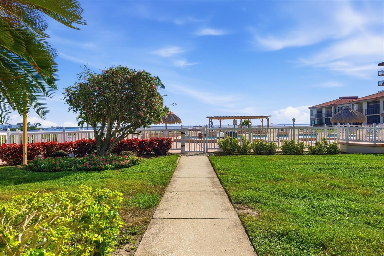 Just a stroll to the fabulous pool & spa area