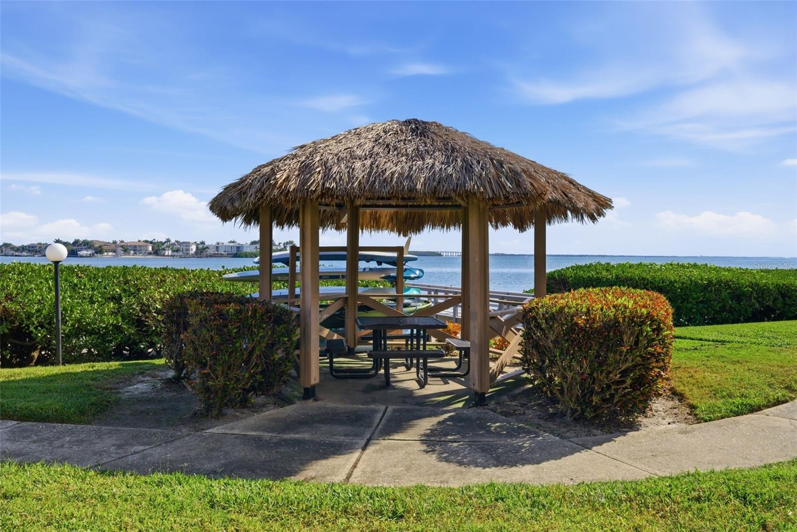 Tiki hut & Kayak rack