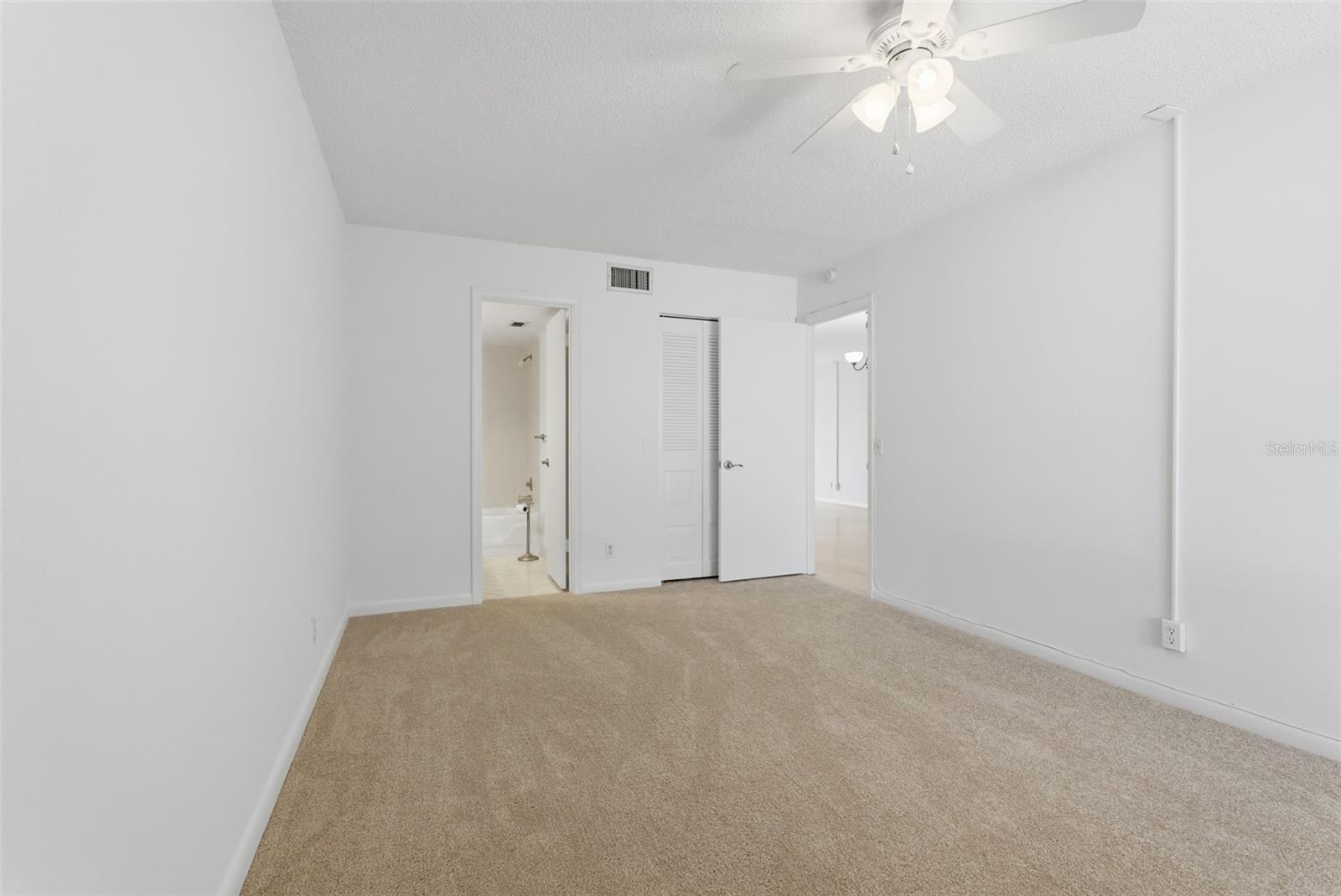 Bedroom suite with full bath & walk in closet