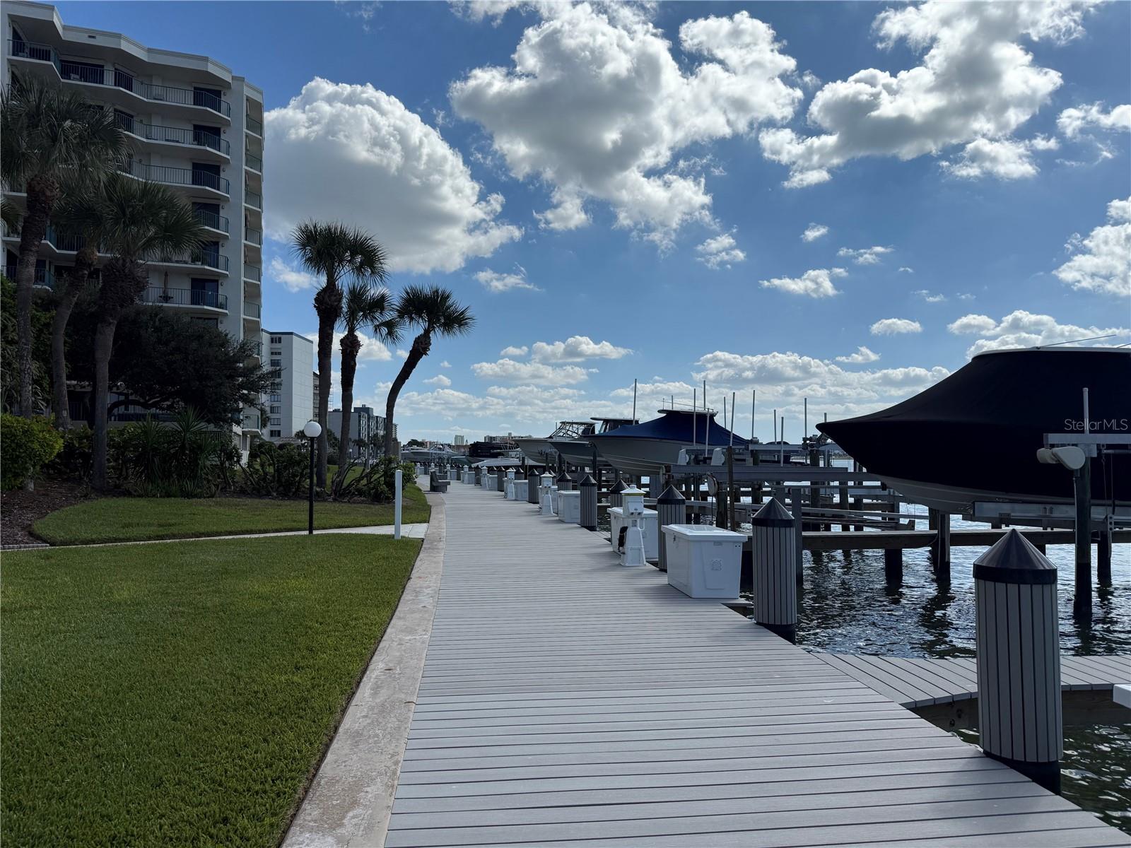 Property's boardwalk/marina