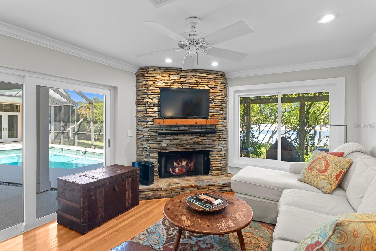 Family room with views