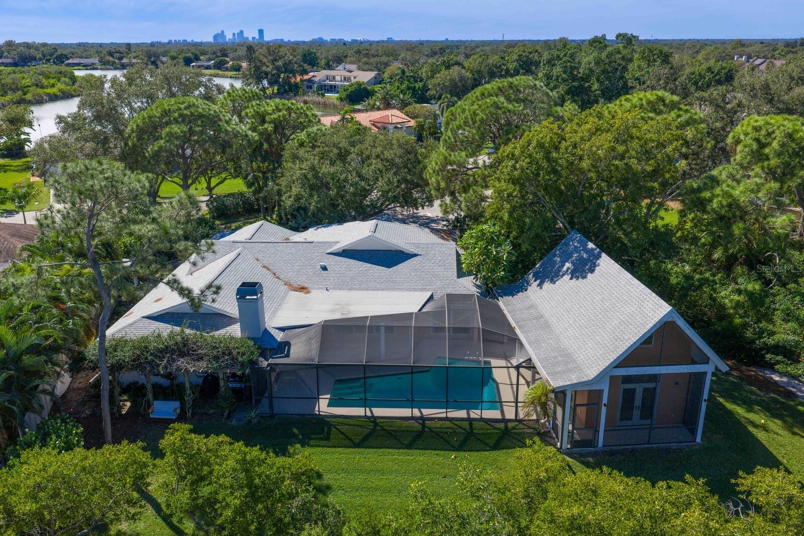 Rear view of the home