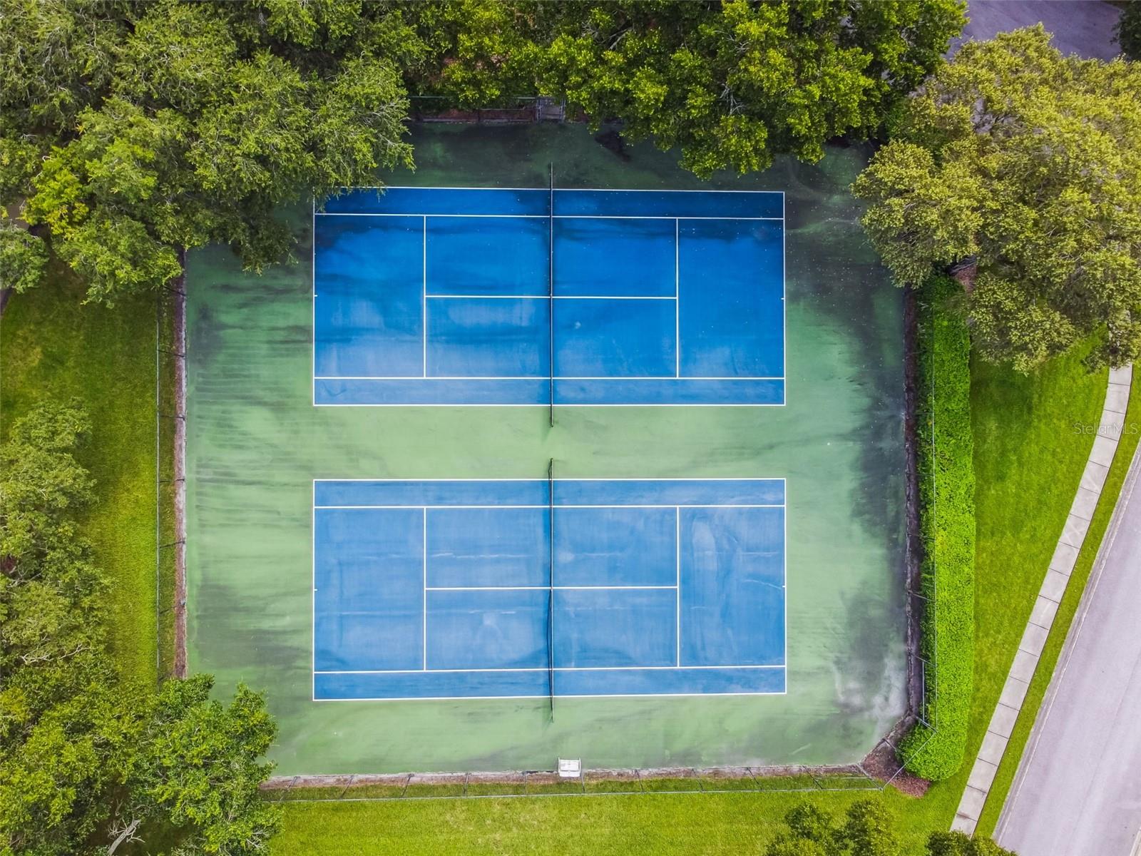 Lake Parker Estates features tennis and pickleball courts