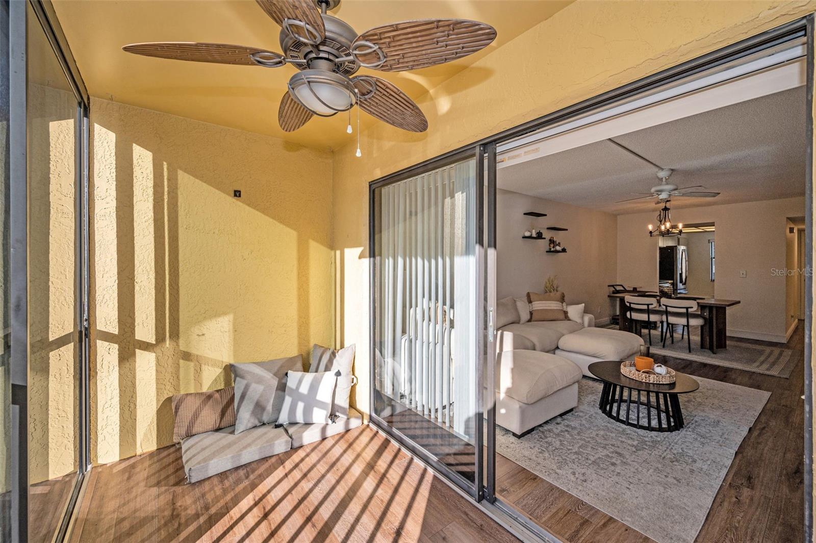 Balcony off the living room