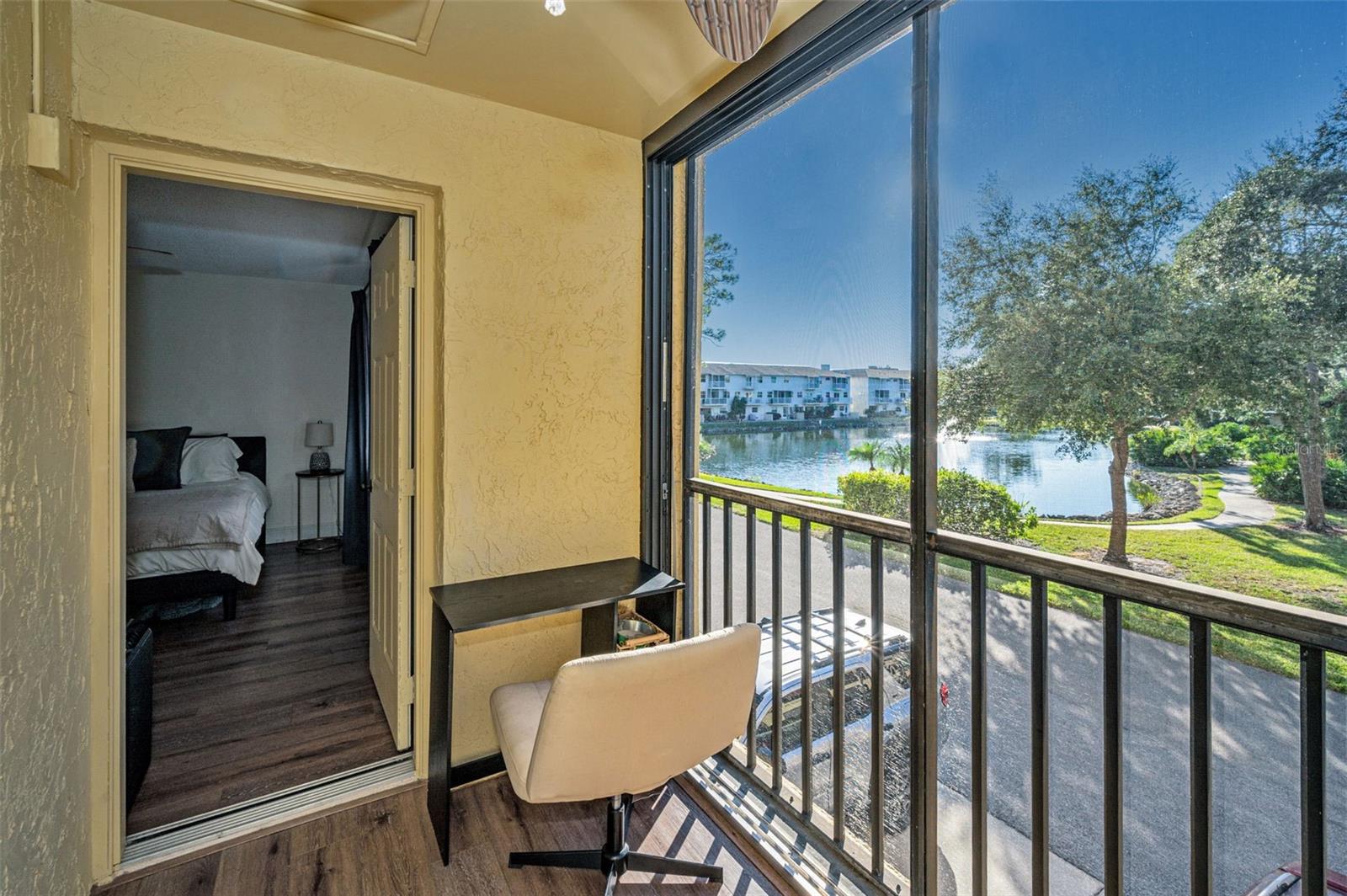 Balcony entrance from primary bedroom