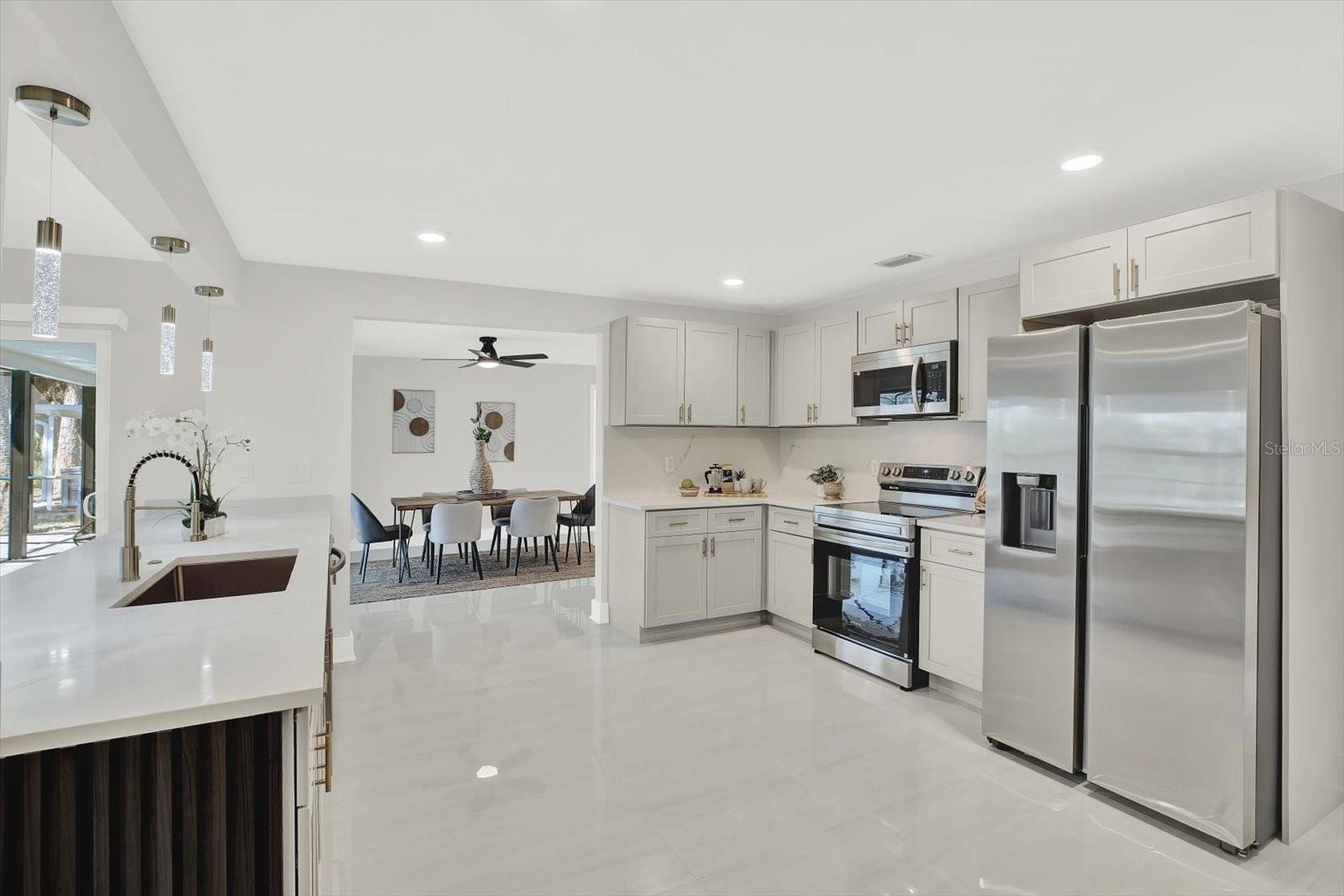 Water view from kitchen sink!  Amazing sunsets while washing dishes!