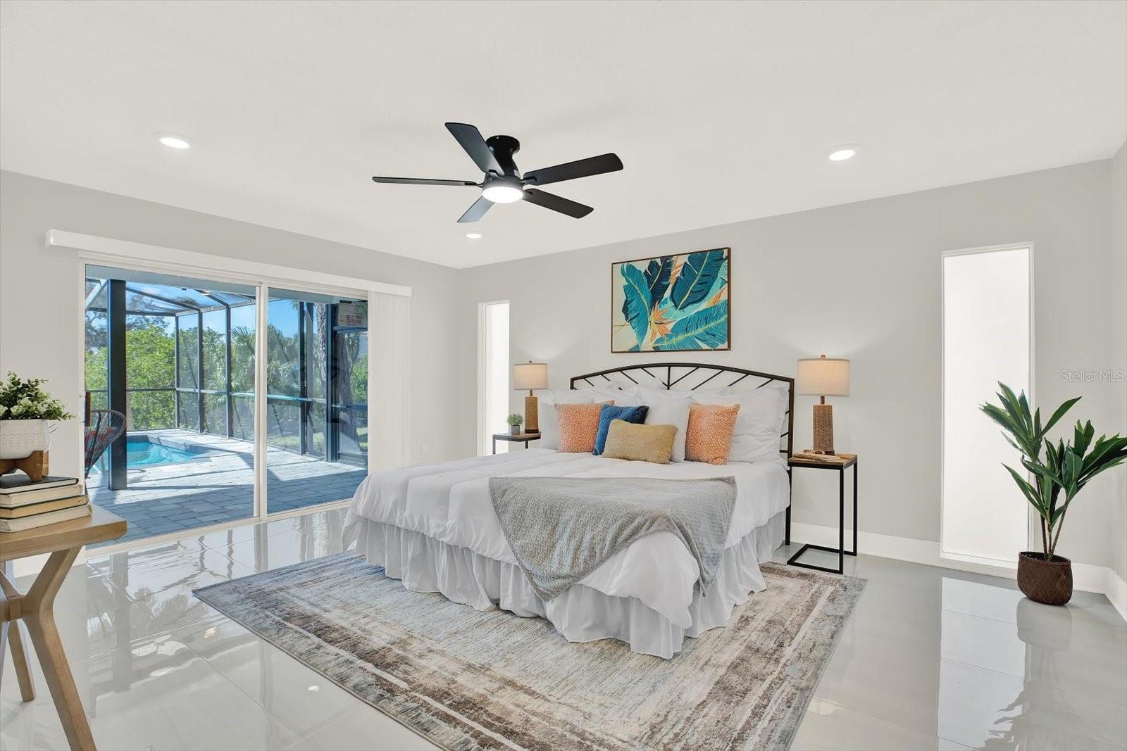 Lots of natural light. Recessed lighting.  Excellent Primary Suite !