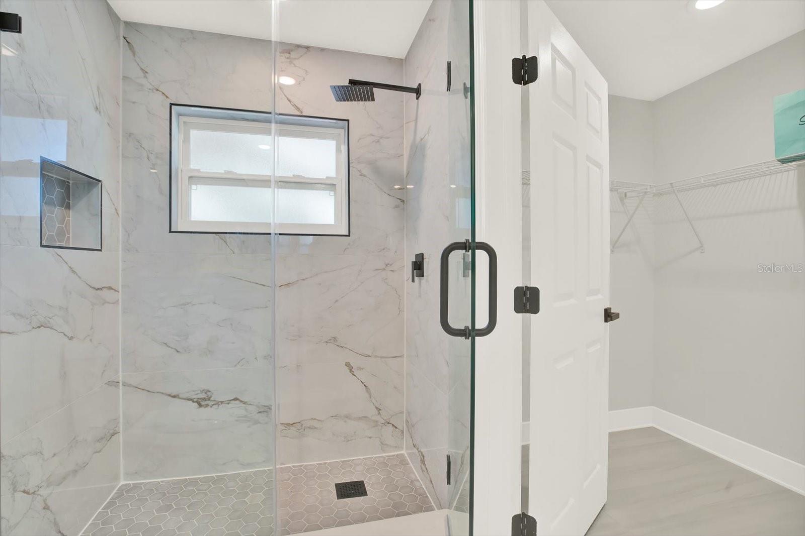 Primary Bath with shower & large walk in closet