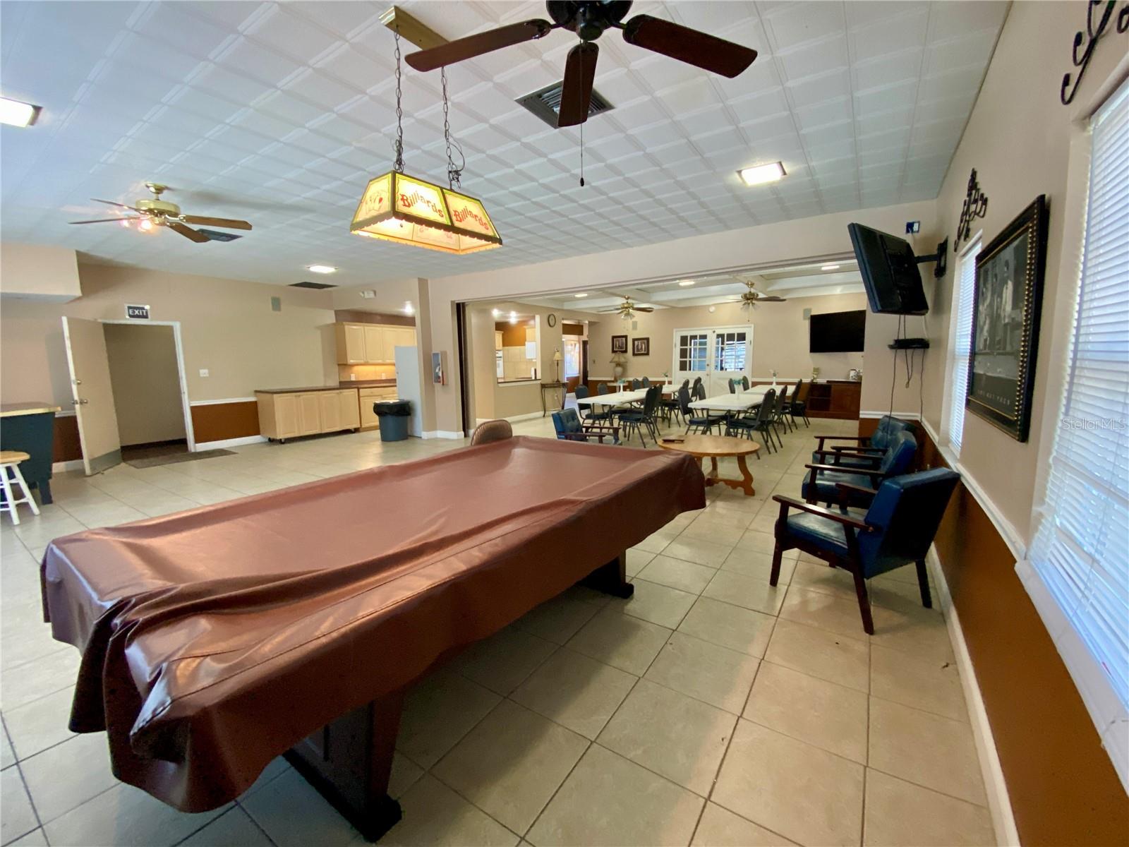 Pool table in Clubhouse