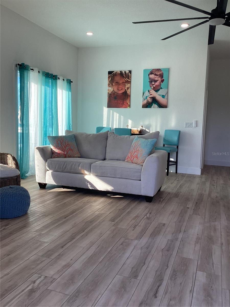 Living Room/Dining Room with Sliding Doors