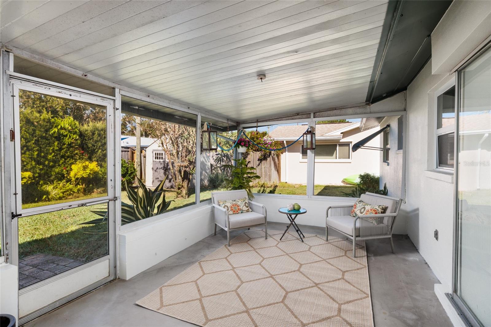 Lovely enclosed porch