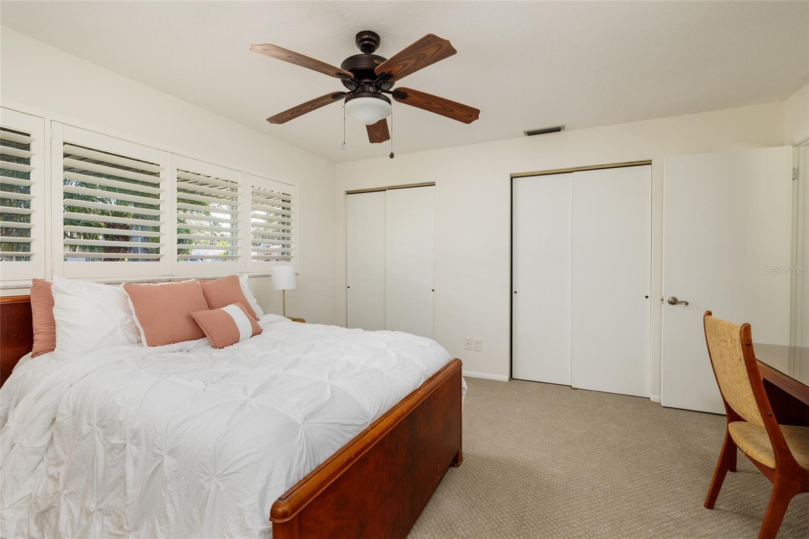 2nd bedroom with 2 closets