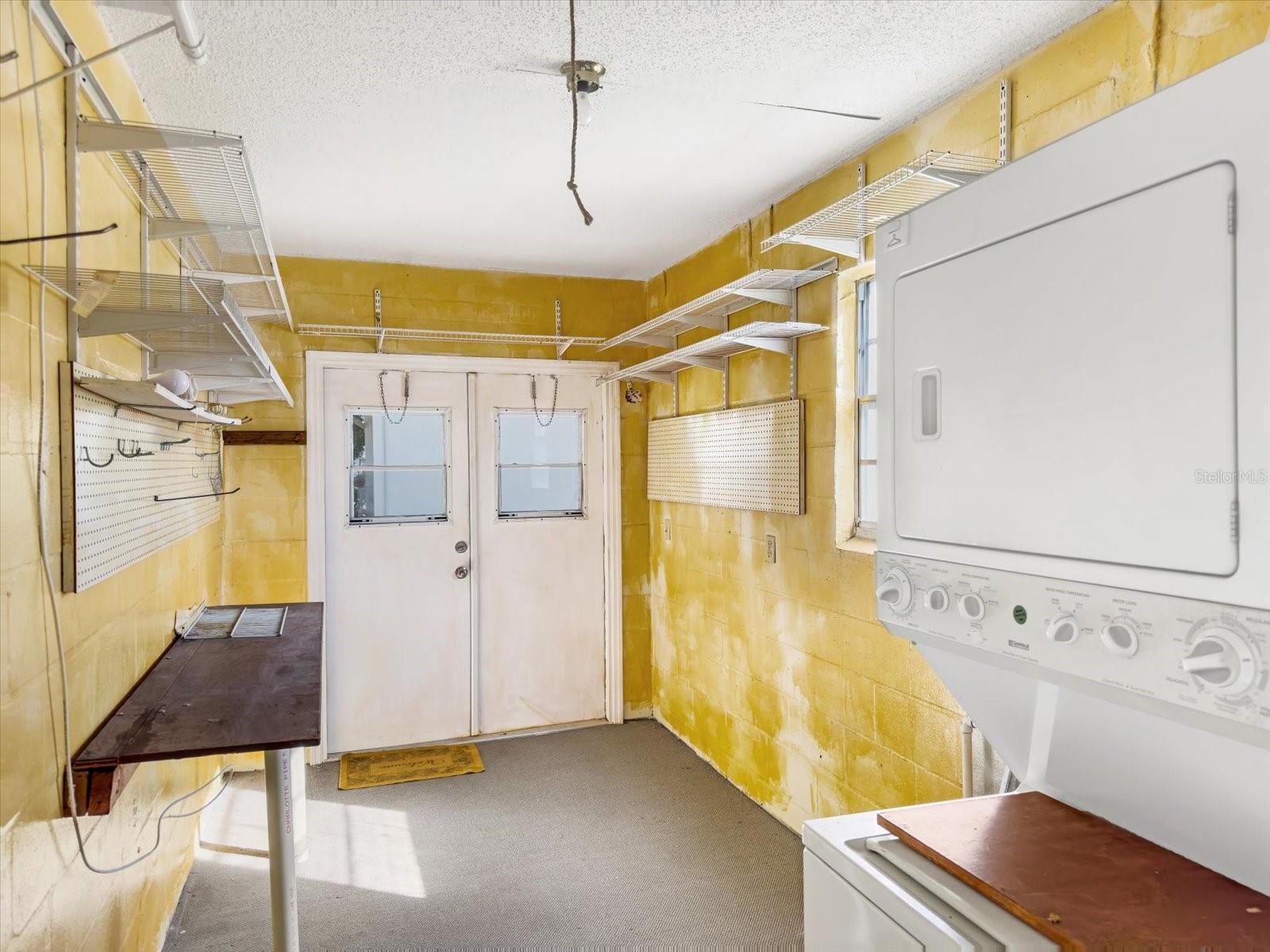 Storage and laundry room