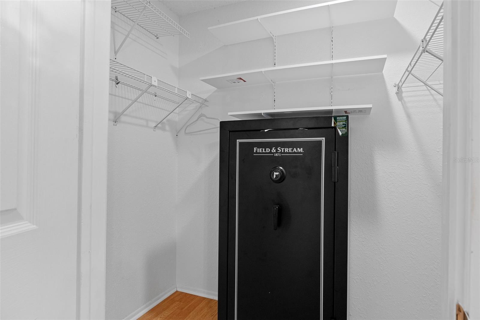 Primary walk in closet safe not included in sale
