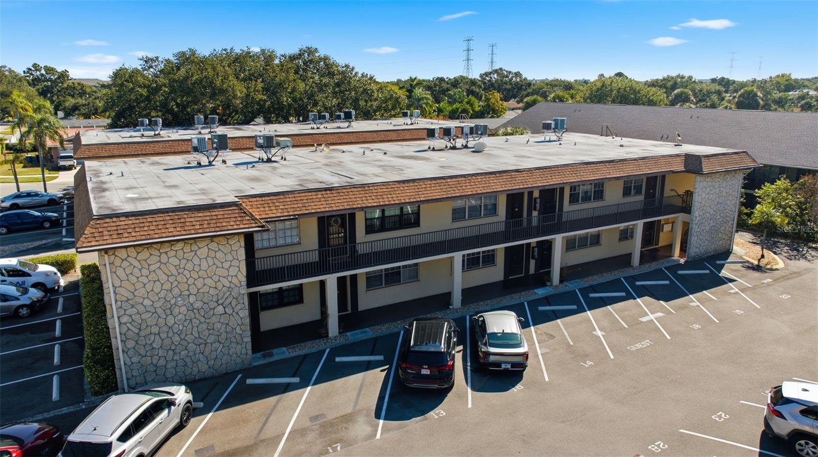 Aerial view of condominium